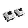 Two white and black mechanical keyboard switches are shown against a white background. Náhled obrázku produktu