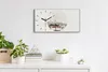 Wanduhr Uhr Wandbild Leinwand 60x30 Zeichnung Stadt Produktbild-Vorschau 3