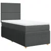 Möbel Boxspringbett mit Matratze Dunkelgrau 100x200 cm Produktbild-Vorschau 3