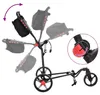 Chariot de golf noir 110 x 60 x 132 cm en fer Voir les images du produit 9