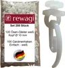 set rewagi - 100 guide per occhielli e 100 ganci per tende, Anteprima dell’immagine prodotto 1