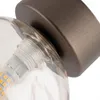 Deckenleuchte Metall Rauchglas G9 Braun Cognac rund Modern Produktbild-Vorschau 5