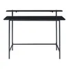 A black desk with an upper shelf against a white background. Náhľad obrázku produktu
