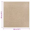 Koberec ZIZUR 200x200 cm jutový vzhľad interiér a exteriér Náhľad obrázku produktu 8