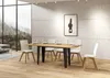 Klapptisch 120/200x45/90 cm Gestell Flame Double Oak Nature Produktbild-Vorschau 3