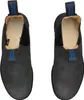 A top-down view of two black Chelsea boots. Voir les images du produit