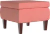 vidaXL Pouf con gambe in legno Velluto rosa Anteprima dell’immagine prodotto 8