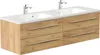 Badmöbel Waschplatz "Geant 160 cm" Eiche Gold Produktbild-Vorschau 1