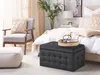 A bedroom scene with a bed, chair, ottoman, and storage ottoman. Náhľad obrázku produktu