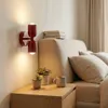 TWIN Wandleuchte E27 2-flammig, rote Metalllampe mit Up Produktbild-Vorschau 7