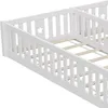 UnboxG Weißes Massivholz-Kinderbodenbett mit Schutzgittern Produktbild-Vorschau 7