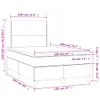 vidaXL Boxspringbett mit Matratze & LED Dunkelgrün 120x200 Produktbild-Vorschau 9