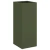 vidaXL Fioriera verde oliva 32x29x75 cm in acciaio Anteprima dell’immagine prodotto 1