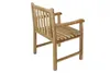 A wooden garden chair shown from a rear-side angle against a white background. Produktbild-Vorschau