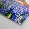 Bilder auf glas - Berge Wiese Blumen - 60x60cm - Glasbilder Produktbild-Vorschau 5