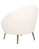 A cream-colored armchair with gold legs, shown from the back. Náhled obrázku produktu