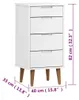 vidaXL Szafka z szufladami MOLDE biała 40x35x82 cm lite Podgląd zdjęcia produktu 8