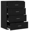 vidaXL Sideboard Schwarz Eichen-Optik 60 x 39 x 80 cm Produktbild-Vorschau 5