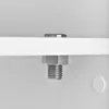 A close-up view of a bolt and nut attaching a white shelf to a white panel. Produktbild-Vorschau