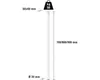 Tarrox Tischbein rund Ø 30 x 700 mm, weiß Produktbild-Vorschau 5