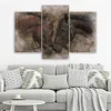 Triptychon auf leinwand zwei braune pferde 150x100 cm Feeby Produktbild-Vorschau 2
