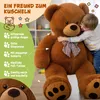 MONZANA® Teddybär L - XXXL 50-175cm Weiches Fell Schleife Produktbild-Vorschau 2