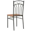 vidaXL Chaises de salle à manger 2 pcs. Marron MDF Voir les images du produit 3