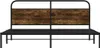 vidaXL Metallbett ohne Matratze Räuchereiche 180x200 cm Produktbild-Vorschau 5