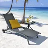 COSTWAY Sonnenliege Liegestuhl mit Rädern, Gartenliege mit Produktbild-Vorschau 2