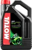 A black plastic container of Motul 2T 510 motor oil with a red cap, featuring a graphic of a green motorcycle and rider. Náhled obrázku produktu