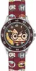 A close-up view of a Harry Potter themed children's watch with a maroon strap featuring cartoon characters and the letter 'H'. The watch face displays a cartoon image of Harry Potter. Produktbild-Vorschau