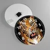 Wanduhr - Rund - Glasuhr - tiger tier - 40x40cm - Produktbild-Vorschau 2