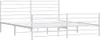 A white metal bed frame with a headboard and footboard, shown from a side angle against a white background. Náhľad obrázku produktu