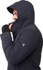 A man wearing a navy blue parka jacket, with his hands near the hood. Produktbild-Vorschau