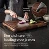 Deleca Walnoot Kopshouten Snijplank met Sapgeul - Hakblok Productafbeelding-voorbeeld 9
