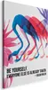 Vlies Leinwandbild - Colorful Flamingos - Inspirational Produktbild-Vorschau 1