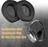 A product image showing replacement ear pads for headphones and a pair of headphones, with text indicating compatibility. Podgląd zdjęcia produktu