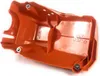 An orange plastic part for a chainsaw, likely a cover or housing, is shown against a white background. Produktbild-Vorschau