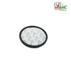 A round filter with a black rim and a white center featuring a repeating pattern of small green faucets. Produktbild-Vorschau