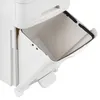 A close-up view of a white trash can with its inner bin pulled out. Produktbild-Vorschau