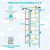 A diagram showing a climbing wall with dimensions and specifications. Produktbild-Vorschau