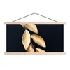 MuchoWow® Textilposter Blätter - Schwarz - Gold - Luxus - Produktbild-Vorschau 1