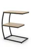 Tavolino Relaxdays, a forma di C, 2 ripiani, L x P x A 58,5 Anteprima dell’immagine prodotto 9
