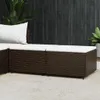 vidaXL Gartenhocker mit Kissen 2 Stk. Braun Poly Rattan Produktbild-Vorschau 2