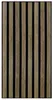 A full shot of a wall panel with vertical wood-like slats and black gaps between them. Náhľad obrázku produktu