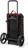 A black shopping trolley frame with a polka dot bag attached, shown from the back. Podgląd zdjęcia produktu