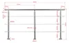 AICA Handlauf 220cm Geländer 3 Querstäbe Treppengeländer Produktbild-Vorschau 7