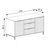 AX LIVING Berlinette 2 Kleider Kommode, Sideboard Produktbild-Vorschau 4