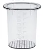 A clear, studio shot of a transparent measuring cup with markings for milliliters and fluid ounces. Produktbild-Vorschau