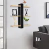 Wandregal 3 Ablagen Schweberegal aus Holz für Wohnzimmer Produktbild-Vorschau 2